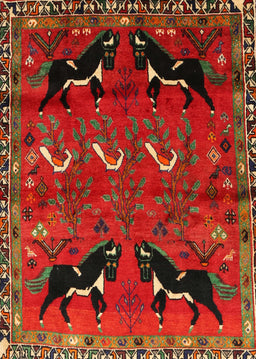 Machine Washable Traditional Red Brown Rug, wshtr624