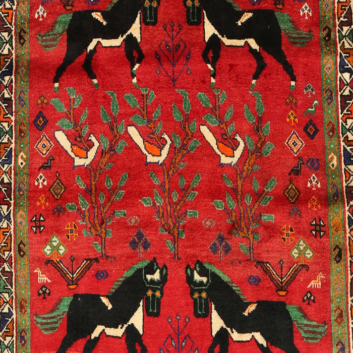 Machine Washable Traditional Red Brown Rug, wshtr624