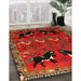 Machine Washable Traditional Red Brown Rug in a Family Room, wshtr624