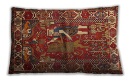 Traditional Classic Rectangular Tomato Red Lumbar Throw Pillow, 13 inch by 19 inch, lbtr625