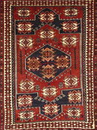 Machine Washable Traditional Tomato Red Rug, wshtr626