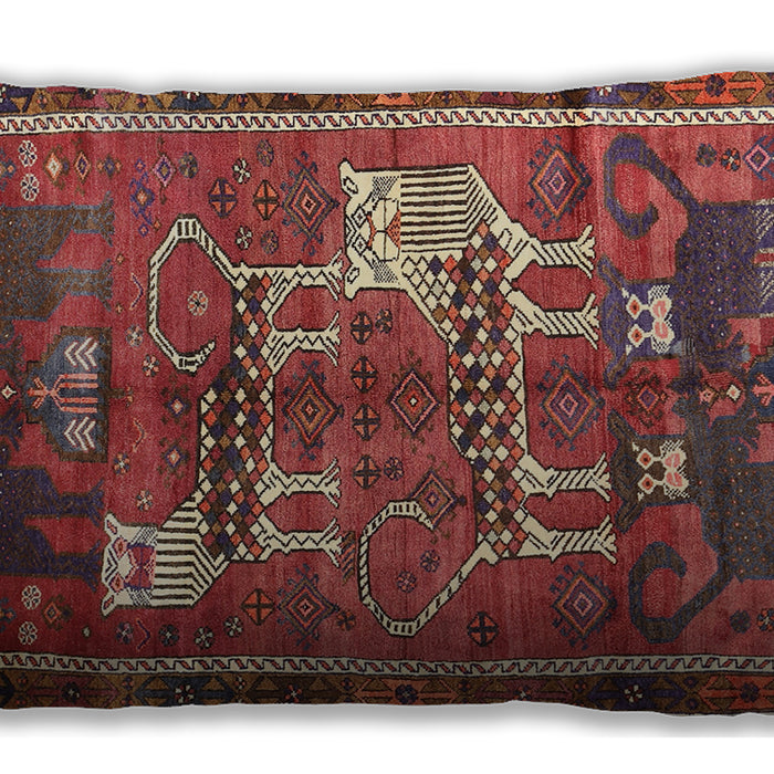 Traditional Classic Rectangular Orange Salmon Pink Lumbar Throw Pillow, 13 inch by 19 inch, lbtr629