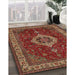 Traditional Red Medallion Rug in Family Room, tr62