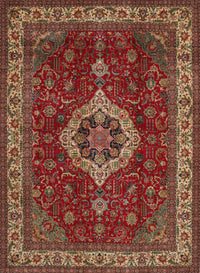 Machine Washable Traditional Tomato Red Rug, wshtr62