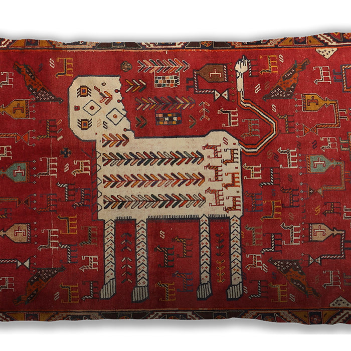 Traditional Classic Rectangular Red Lumbar Throw Pillow, 13 inch by 19 inch, lbtr630