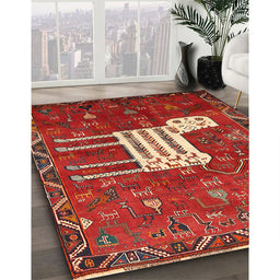 Machine Washable Traditional Red Rug in a Family Room, wshtr630
