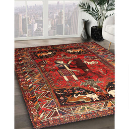 Machine Washable Traditional Gold Brown Rug in a Family Room, wshtr631