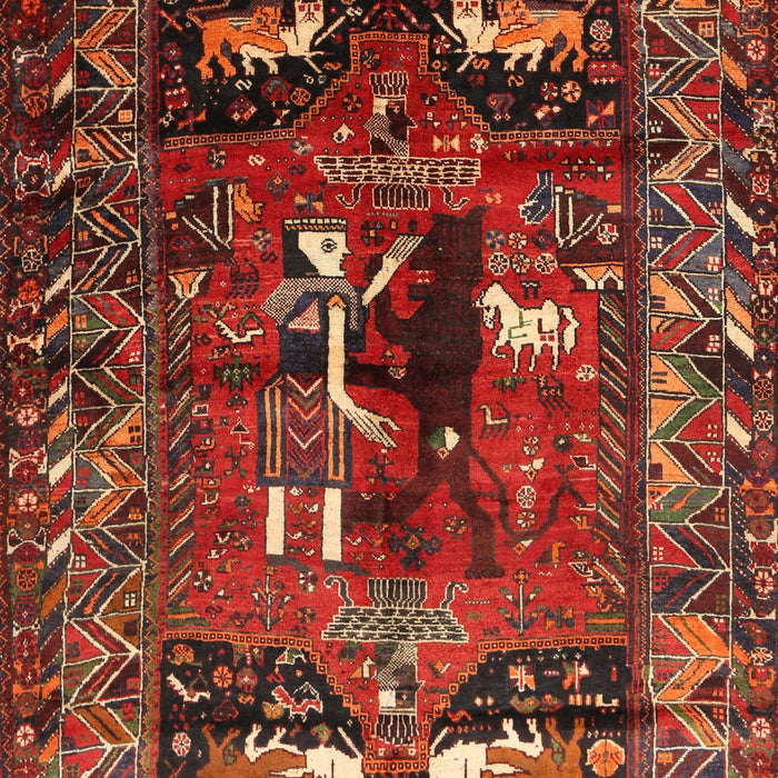 Traditional Gold Brown Animal Rug, tr631
