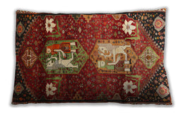 Traditional Classic Rectangular Tomato Red Lumbar Throw Pillow, 13 inch by 19 inch, lbtr632