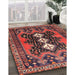 Machine Washable Traditional Saffron Red Rug in a Family Room, wshtr633