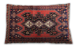 Traditional Classic Rectangular Saffron Red Lumbar Throw Pillow, 13 inch by 19 inch, lbtr633