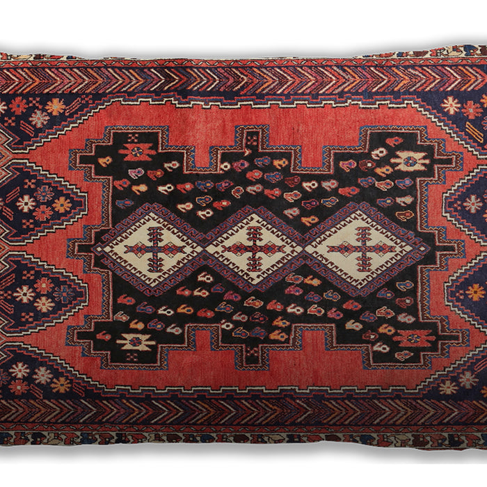 Traditional Classic Rectangular Saffron Red Lumbar Throw Pillow, 13 inch by 19 inch, lbtr633