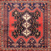 Square Traditional Saffron Red Persian Rug, tr633