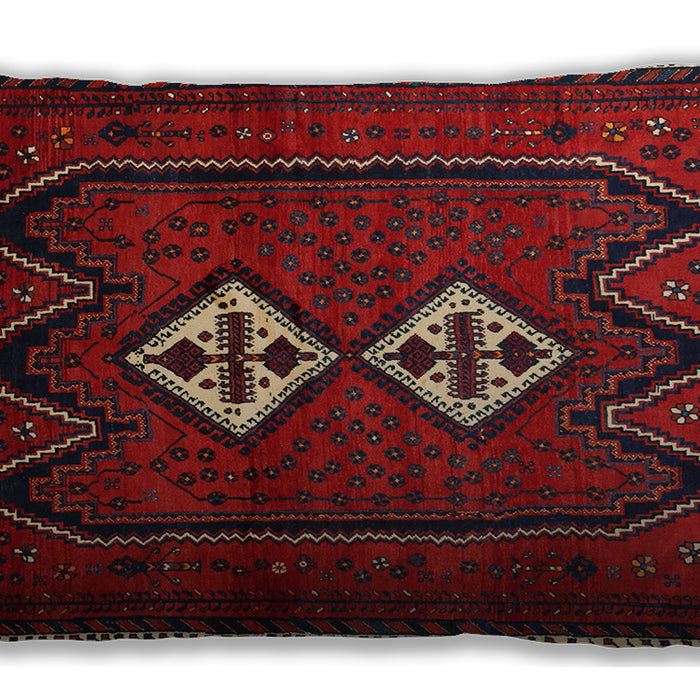 Traditional Classic Rectangular Red Lumbar Throw Pillow, 13 inch by 19 inch, lbtr636