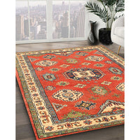 Traditional Red Geometric Rug, tr638