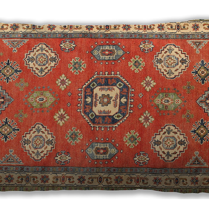 Traditional Classic Rectangular Red Lumbar Throw Pillow, 13 inch by 19 inch, lbtr638
