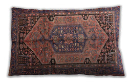 Traditional Classic Rectangular Copper Red Pink Lumbar Throw Pillow, 13 inch by 19 inch, lbtr639