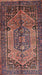 Machine Washable Traditional Copper Red Pink Rug, wshtr639