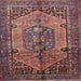 Square Traditional Copper Red Pink Persian Rug, tr639