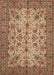 Machine Washable Traditional Dark Sienna Brown Rug, wshtr63