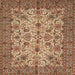 Square Traditional Dark Sienna Brown Persian Rug, tr63