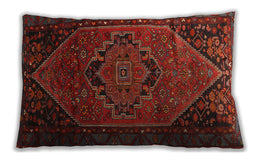 Traditional Classic Rectangular Dark Sienna Brown Lumbar Throw Pillow, 13 inch by 19 inch, lbtr640