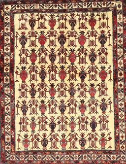 Machine Washable Traditional Saffron Red Rug, wshtr641