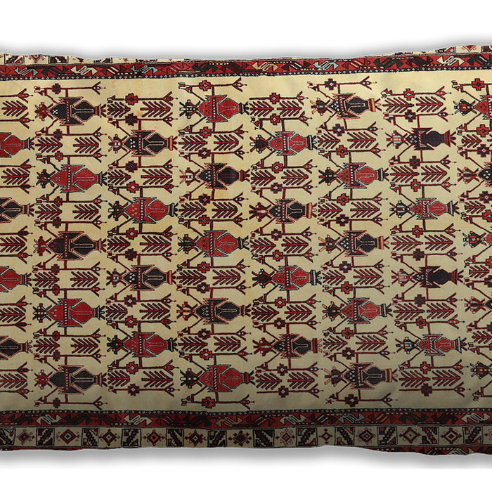 Traditional Classic Rectangular Saffron Red Lumbar Throw Pillow, 13 inch by 19 inch, lbtr641