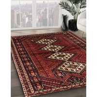 Traditional Sienna Brown Persian Rug, tr642