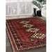 Traditional Sienna Brown Persian Rug in Family Room, tr642