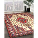 Traditional Fire Brick Red Persian Rug in Family Room, tr643