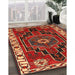 Traditional Red Persian Rug in Family Room, tr644