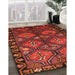 Machine Washable Traditional Tomato Red Rug in a Family Room, wshtr645