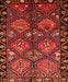 Machine Washable Traditional Tomato Red Rug, wshtr645