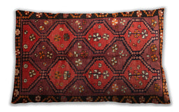 Traditional Classic Rectangular Tomato Red Lumbar Throw Pillow, 13 inch by 19 inch, lbtr645