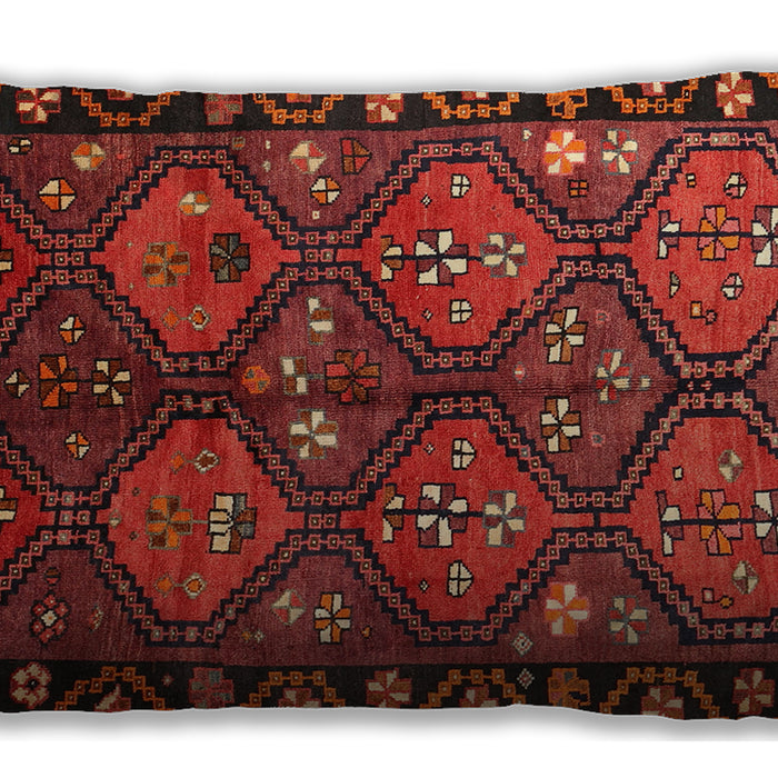 Traditional Classic Rectangular Tomato Red Lumbar Throw Pillow, 13 inch by 19 inch, lbtr645