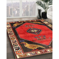Traditional Dark Gold Brown Persian Rug, tr648