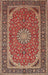 Traditional Fire Brick Red Medallion Rug, tr64