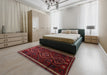 Machine Washable Traditional Red Rug in a Bedroom, wshtr650