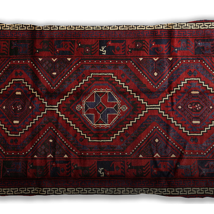 Traditional Classic Rectangular Red Lumbar Throw Pillow, 13 inch by 19 inch, lbtr650