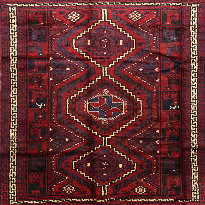 Square Traditional Red Southwestern Rug, tr650