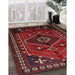 Traditional Red Persian Rug in Family Room, tr651