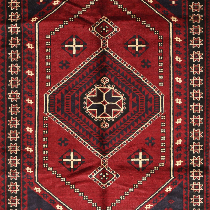 Machine Washable Traditional Red Rug, wshtr651