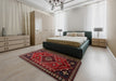 Traditional Red Persian Rug in a Bedroom, tr651
