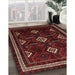 Machine Washable Traditional Cranberry Red Rug in a Family Room, wshtr652