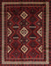 Traditional Cranberry Red Southwestern Rug, tr652