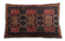 Traditional Classic Rectangular Deep Red Lumbar Throw Pillow, 13 inch by 19 inch, lbtr655
