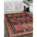 Traditional Deep Red Persian Rug in Family Room, tr655