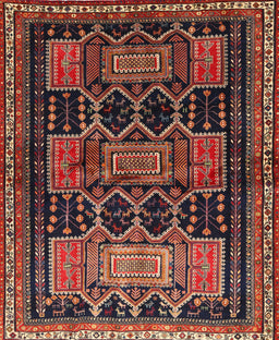 Machine Washable Traditional Deep Red Rug, wshtr655