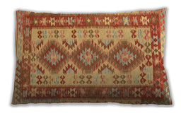Traditional Classic Rectangular Orange Red Orange Lumbar Throw Pillow, 13 inch by 19 inch, lbtr656